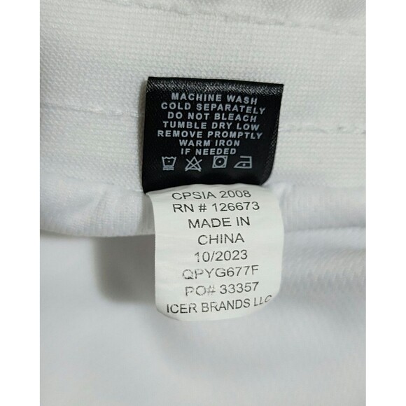 NFL Team Apparel Kids Sweatpants White Lined Football Logos ICER Brands Sz 10-12 - Picture 8 of 8